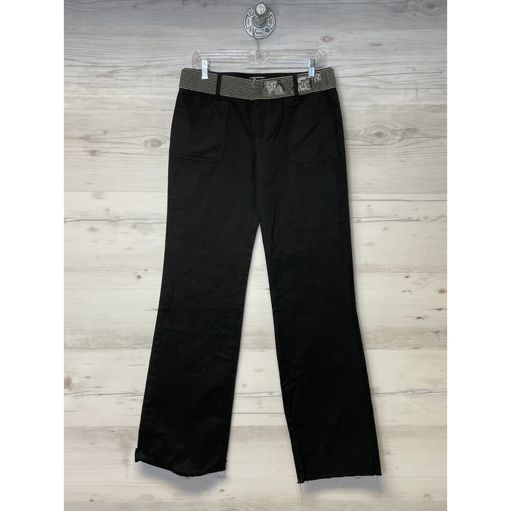 Tess Giberson Pants Womens 8 Black Bootcut Mid Rise Cotton‎